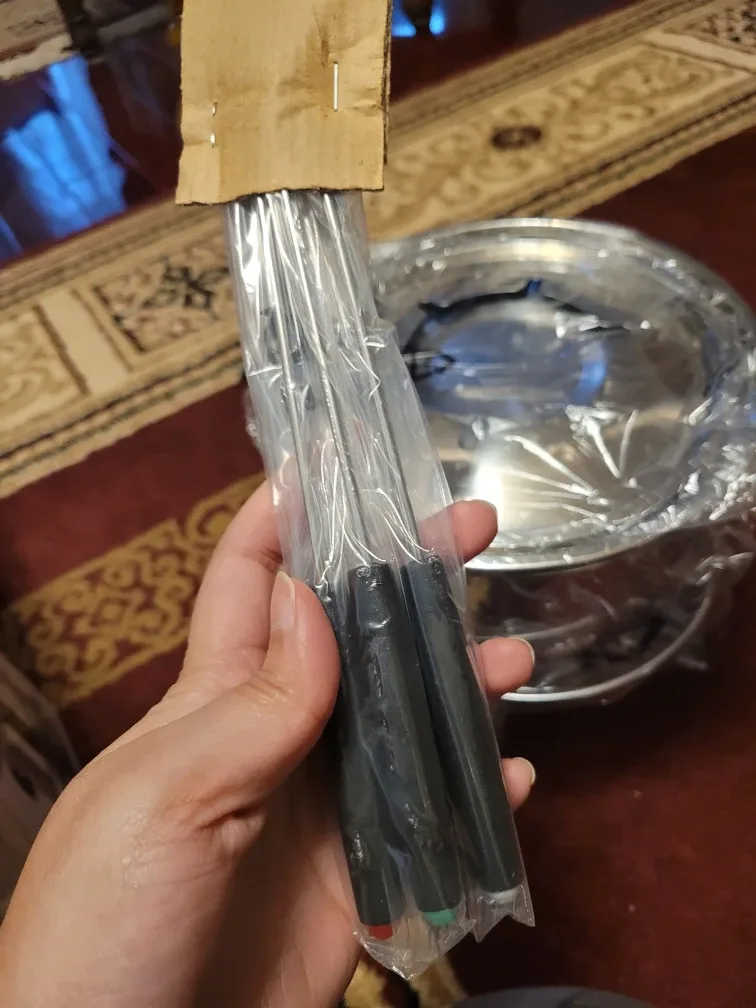 New Tinex 10-Piece Stainless Steel Fondue Set image indicator(3)