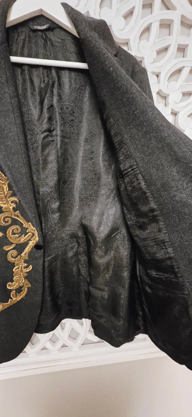 Dolce & Gabbana Black Embroidered Blazer image indicator(5)
