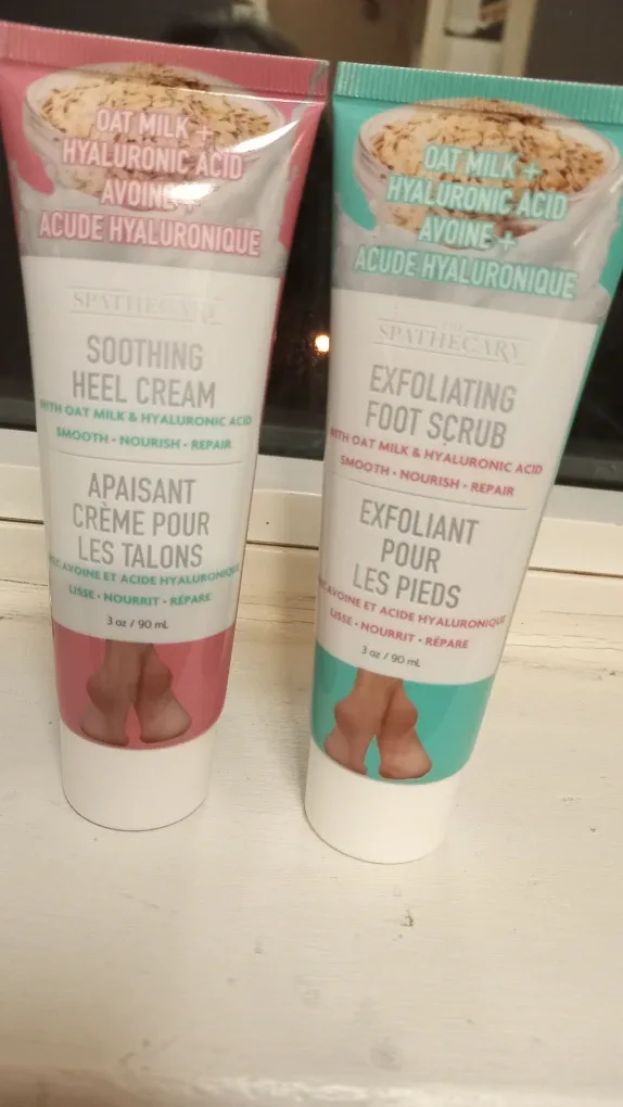 The Spathecary Soothing Heel Cream and exfoliant foot scrub