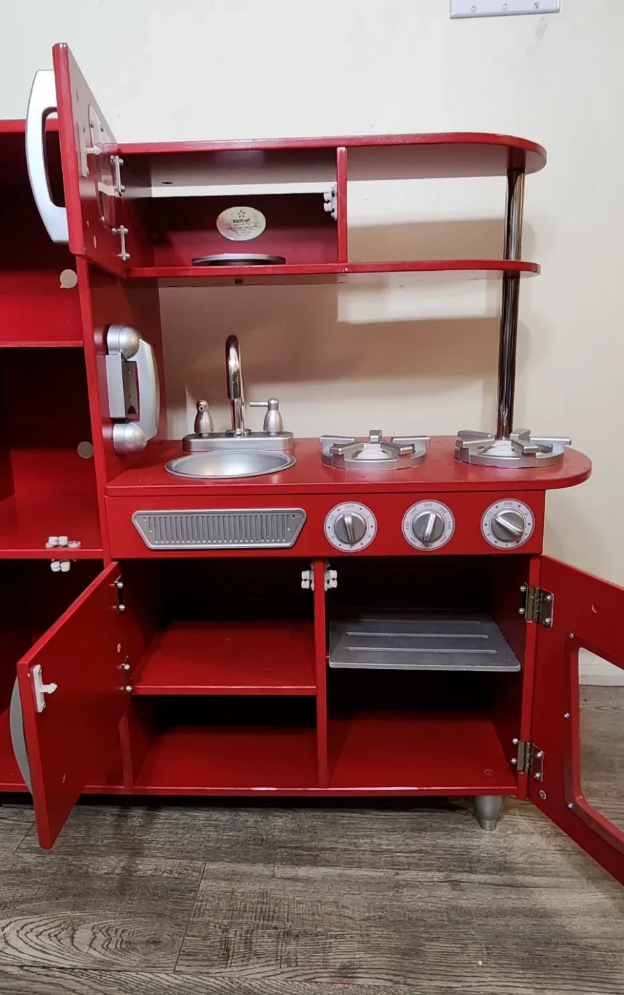 Red KidKraft Retro Toy Kitchen Set image indicator(5)