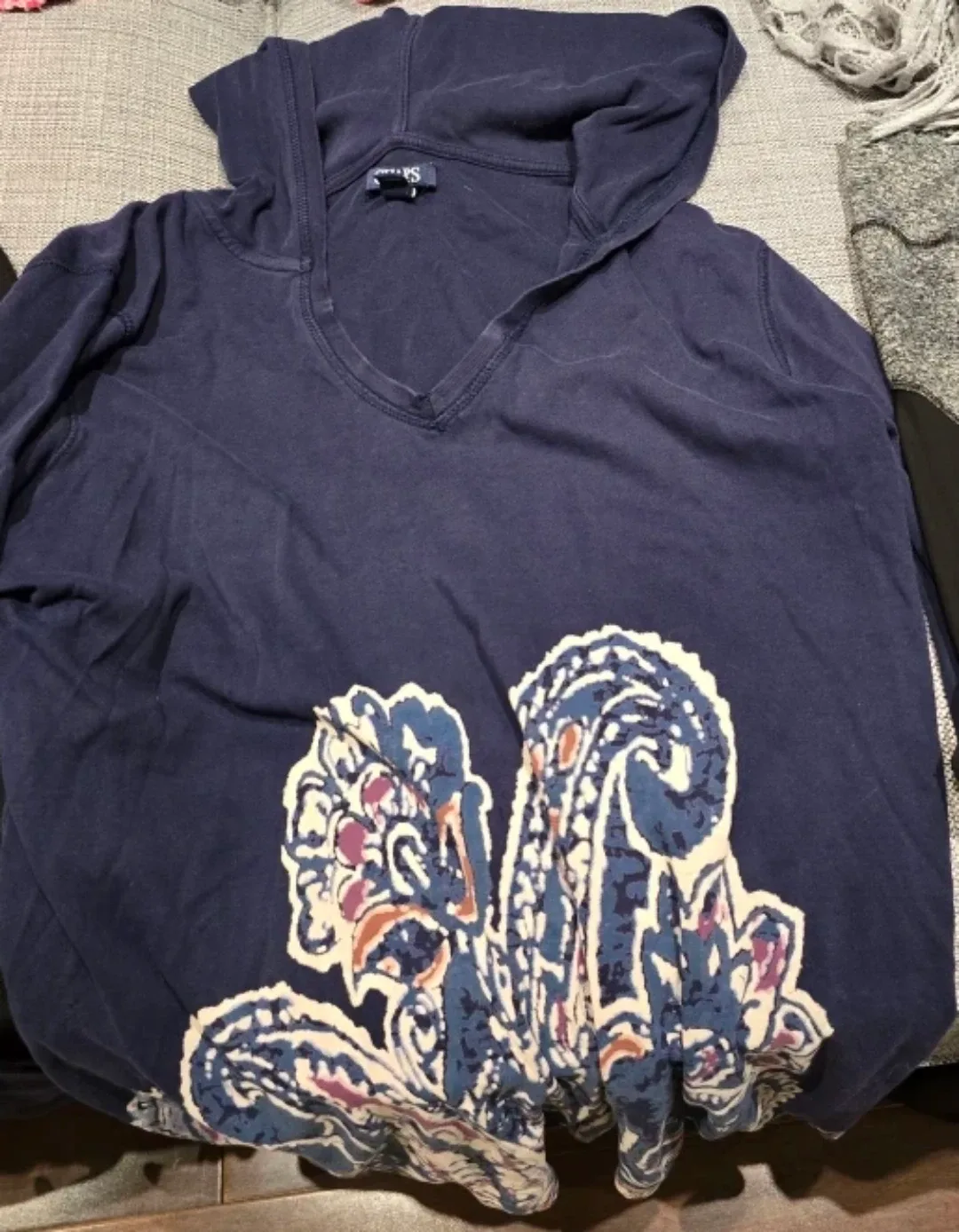 Chaps Blue Paisley Hoodie