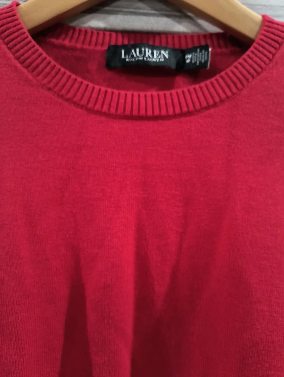 Ralph Lauren Red Puff Sleeve Sweater - Size M image indicator(3)
