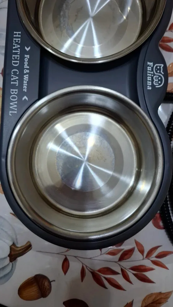 Fuliuna Heated Cat/Pet Heated Bowl - Food & Water image indicator(3)