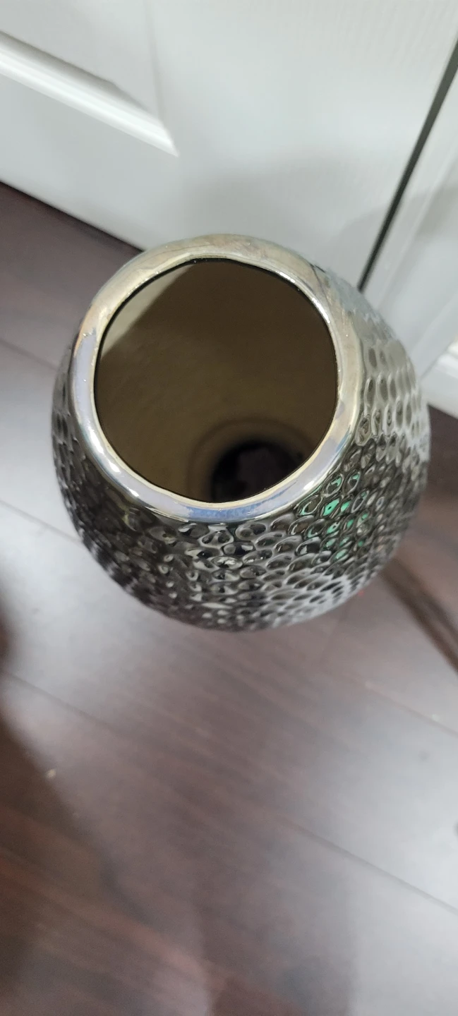 Decorative pewter coloured Vase - photo 3