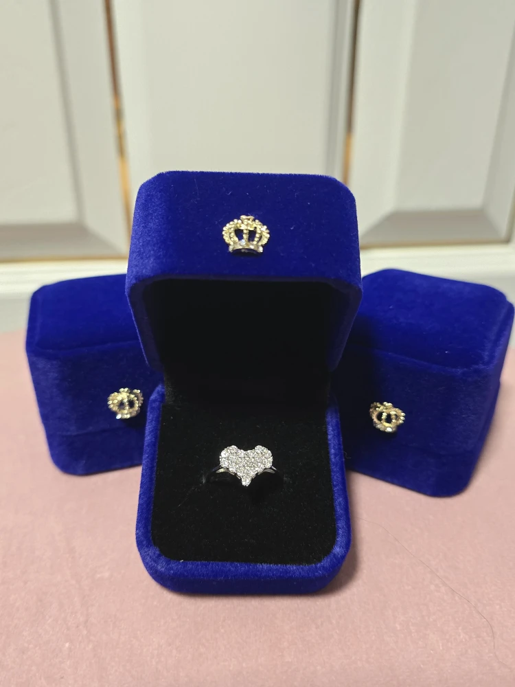 0.51 carat Heart-Shaped Moissanite Diamond Ring, Silver