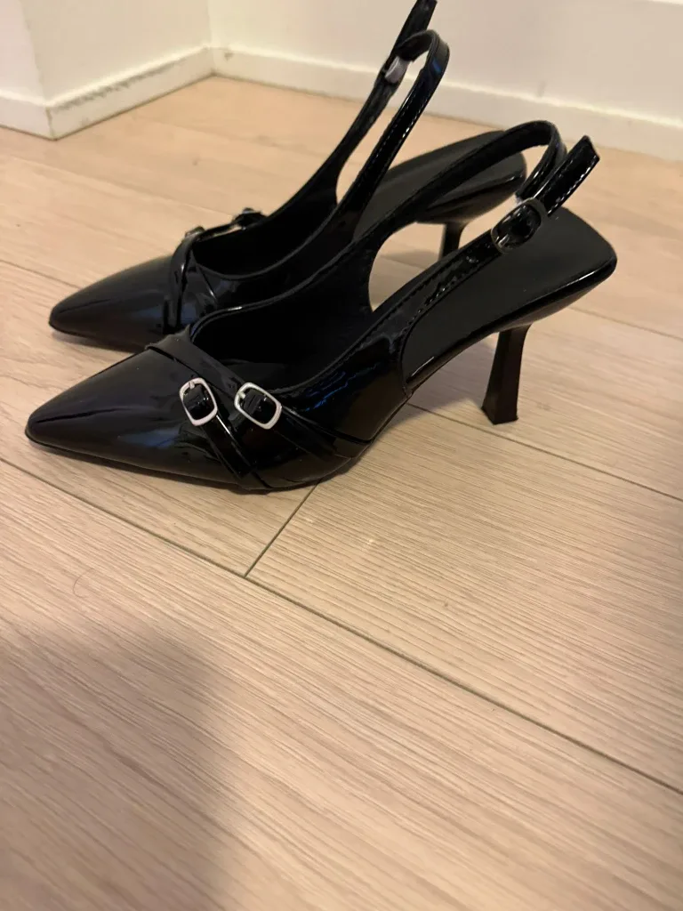Black Slingback Heels