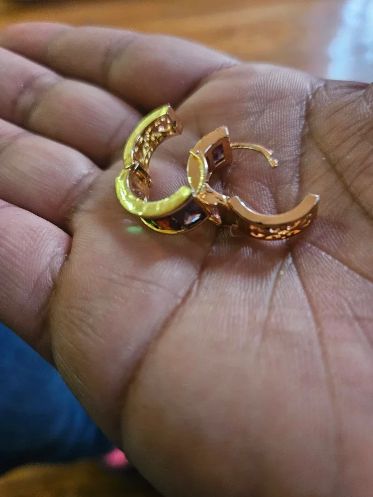 Gold Tone Hoop Earrings