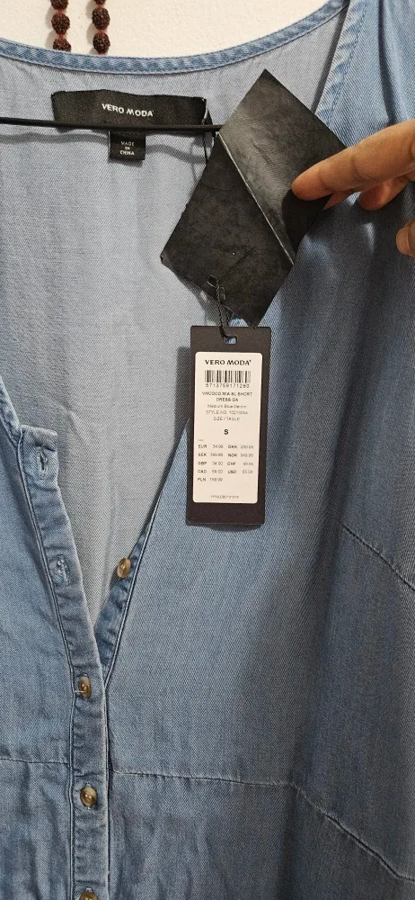 VERO MODA Denim Mini Dress - Size S - New with Tags image indicator(2)