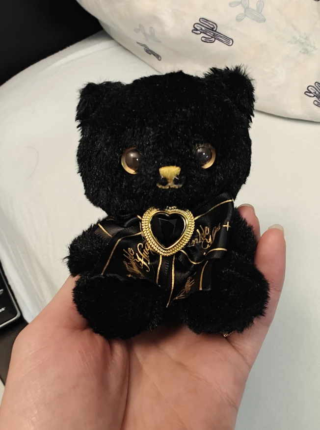 Twinkle Funny Black Bear Mini Plush
