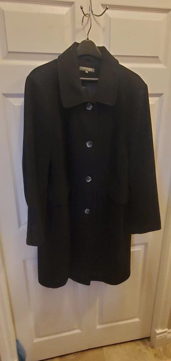 Jones New York Black Cashmere Coat