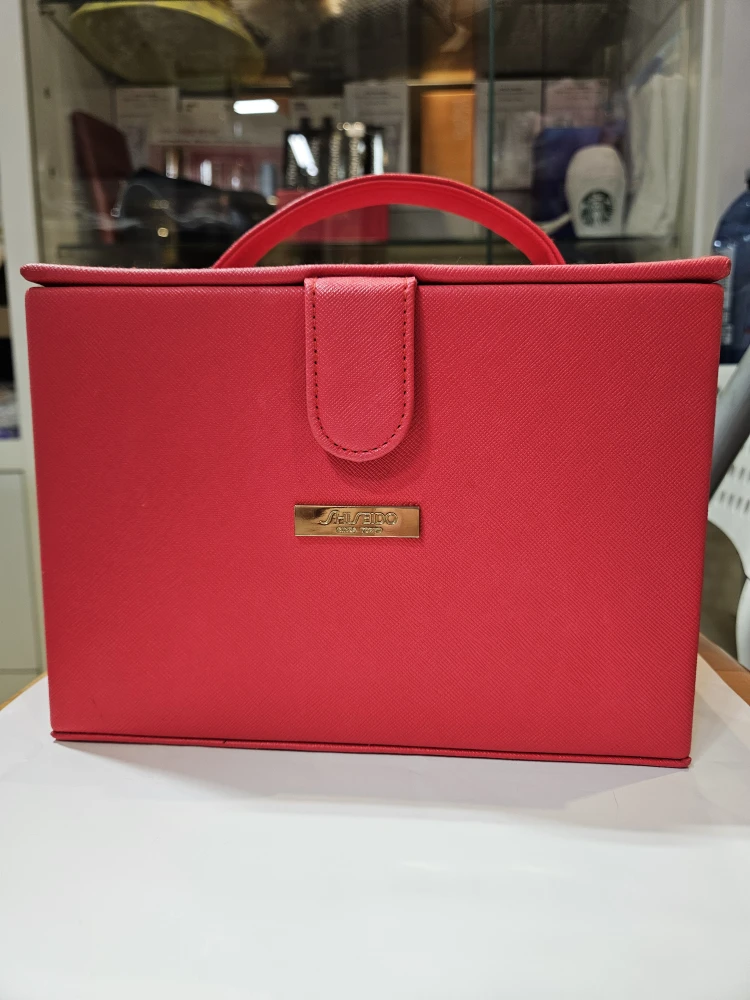 Shiseido Red Makeup Box with Mirror
