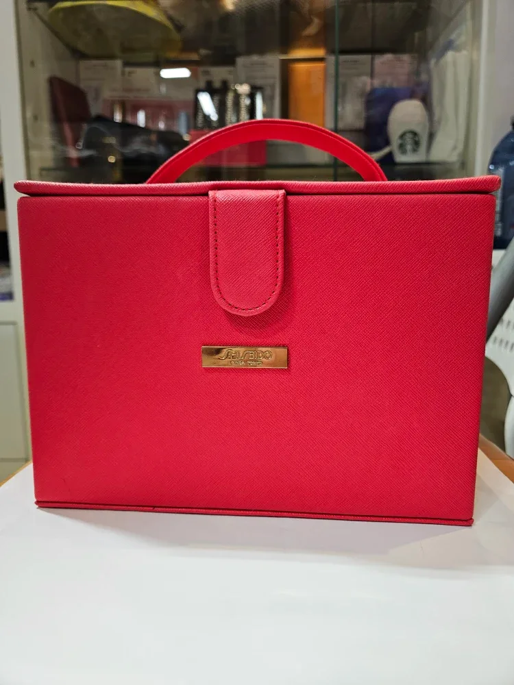 Shiseido Red Makeup Box with Mirror