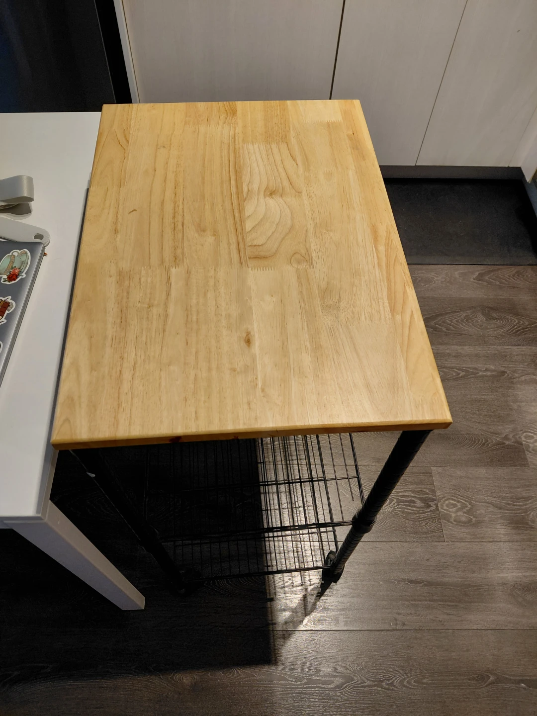 Kitchen Island Cart with Wood Top - photo 3