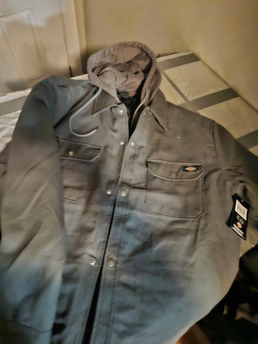 Dickies Hooded Shirt Jacket - Grey thumbnail