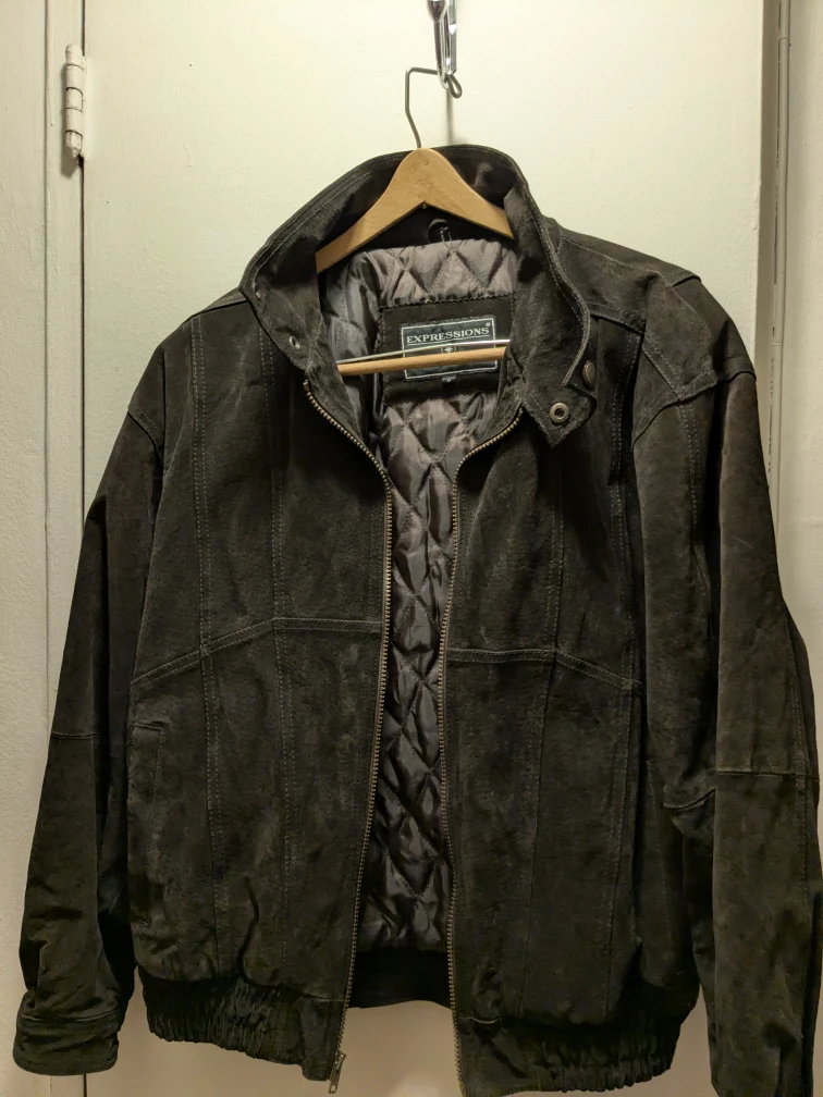 Expressions Contemporary Brown Suede Jacket - Size M