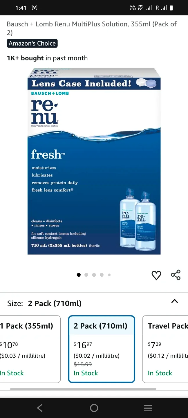 Bausch + Lomb renu fresh Multi-Purpose Solution (710ml) image indicator(3)