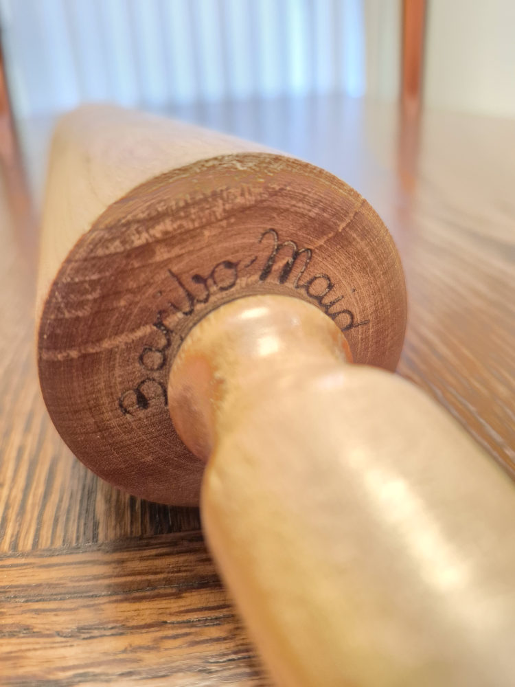 Rolling Pin: Vintage Solid Wood Rolling Pin "Baribo Maid" - photo 4