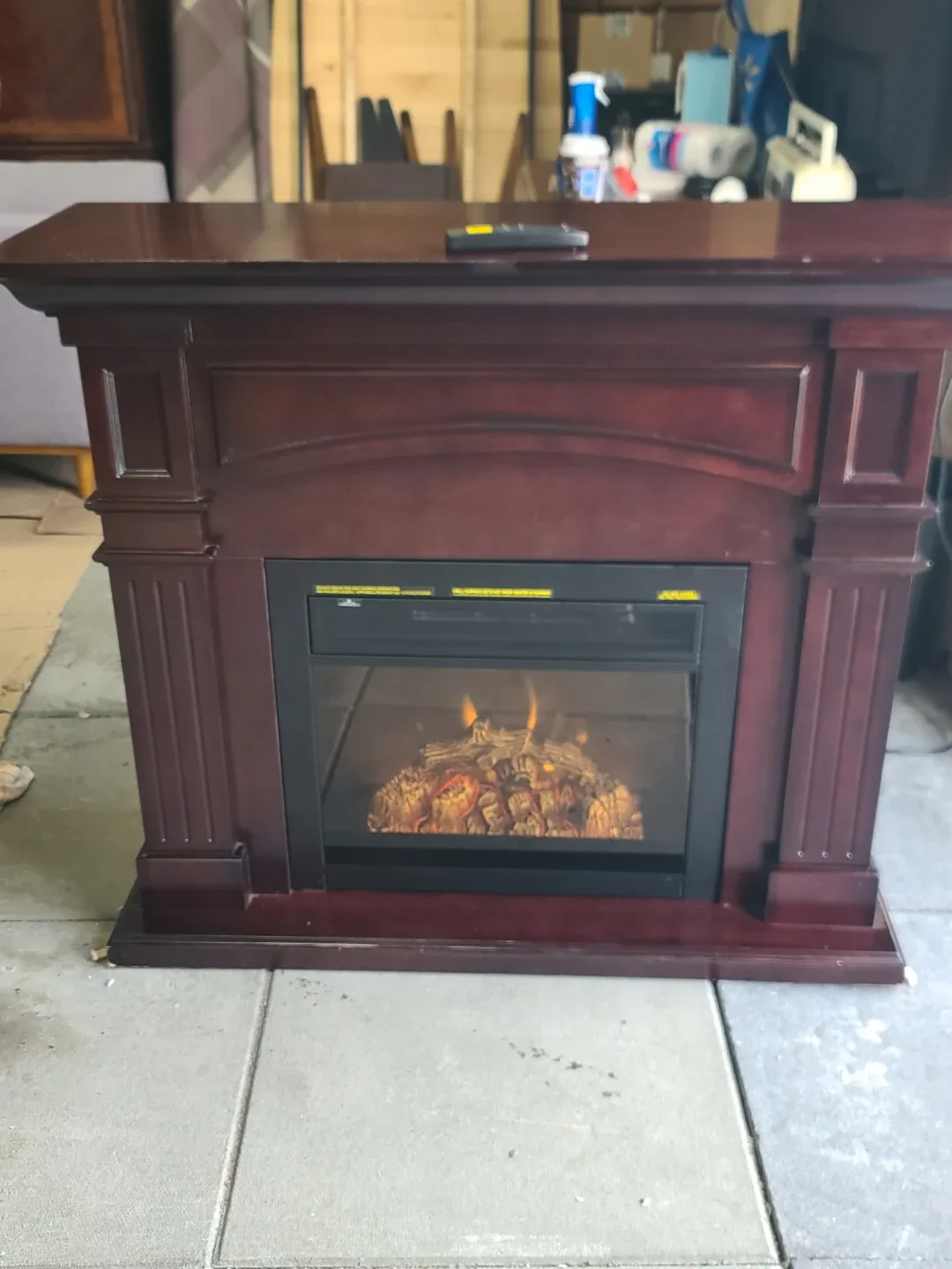 Electric Fireplace with Remote