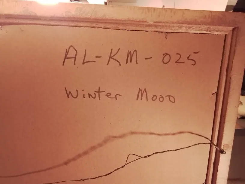 Framed  Original Watercolor Painting Winter Mood Signed image indicator(8)