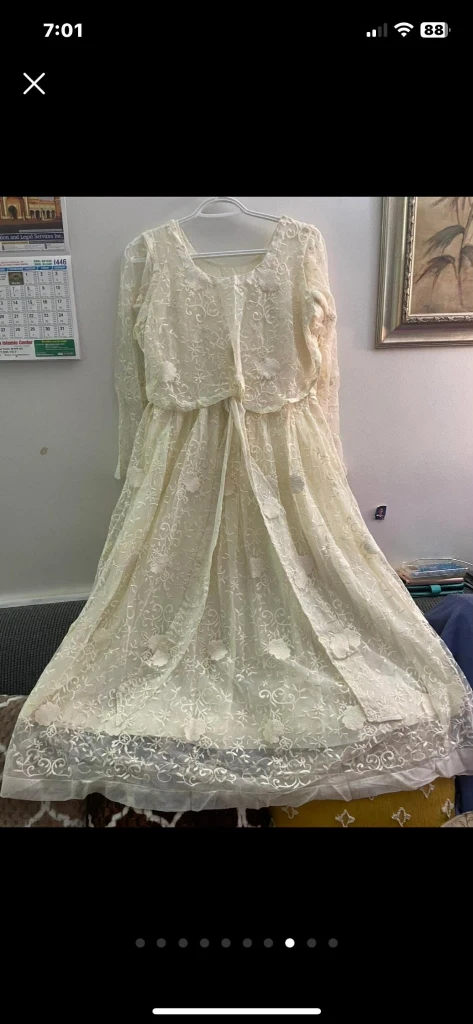 Lace Dress - Cream/Off-White - photo 5