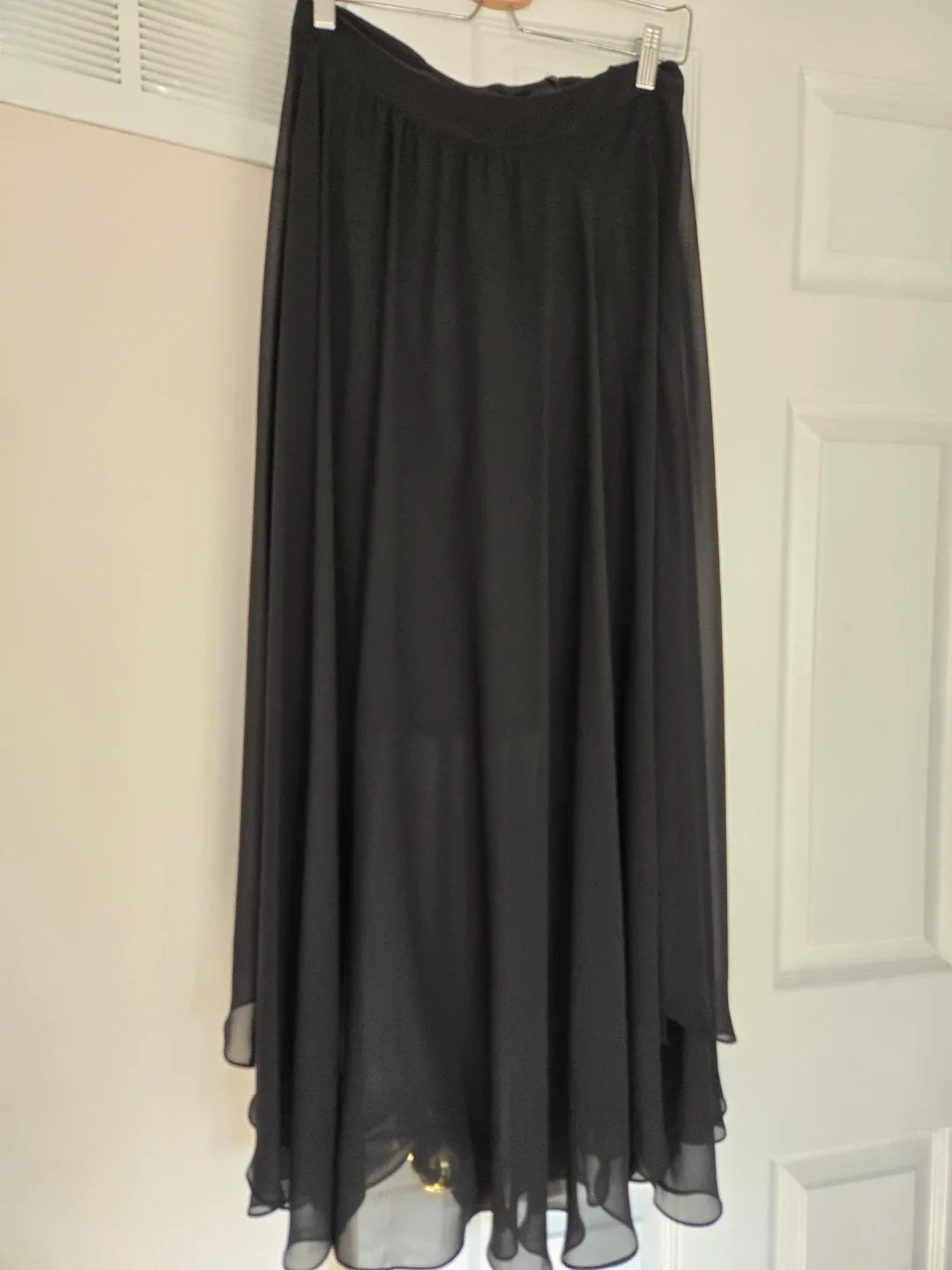 Black Chiffon Skirt