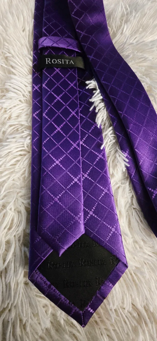 Rosita Purple Patterned Necktie 🥕 image indicator(4)