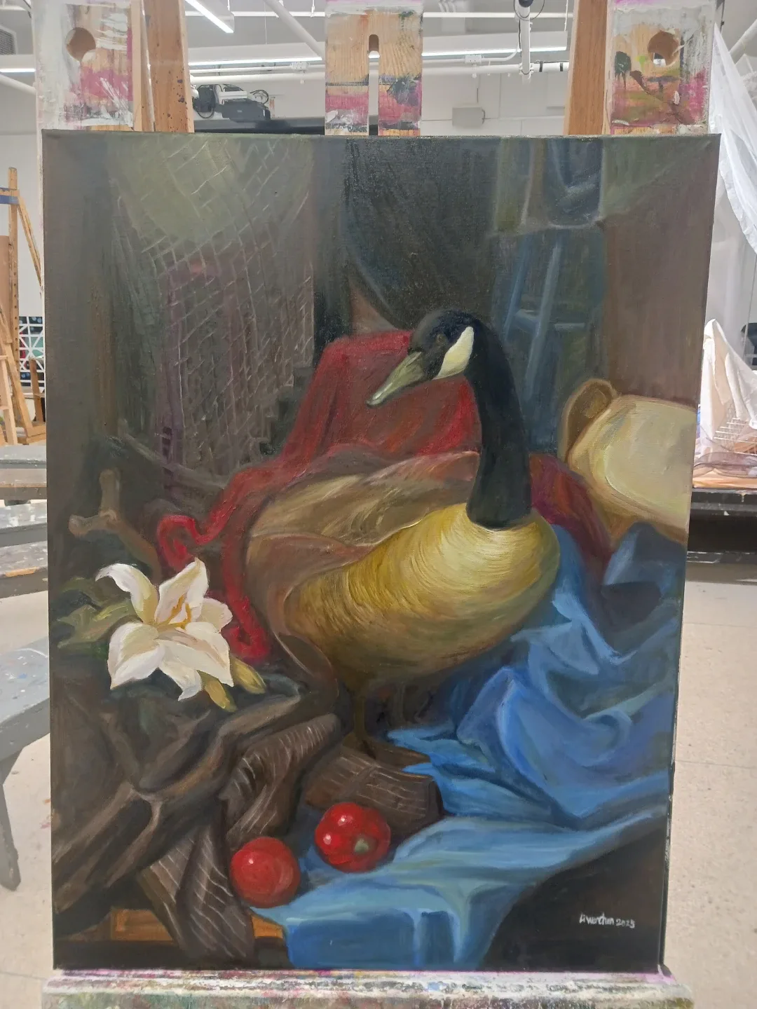 Canada Goose Oil Painting On Canvas(24×30in)