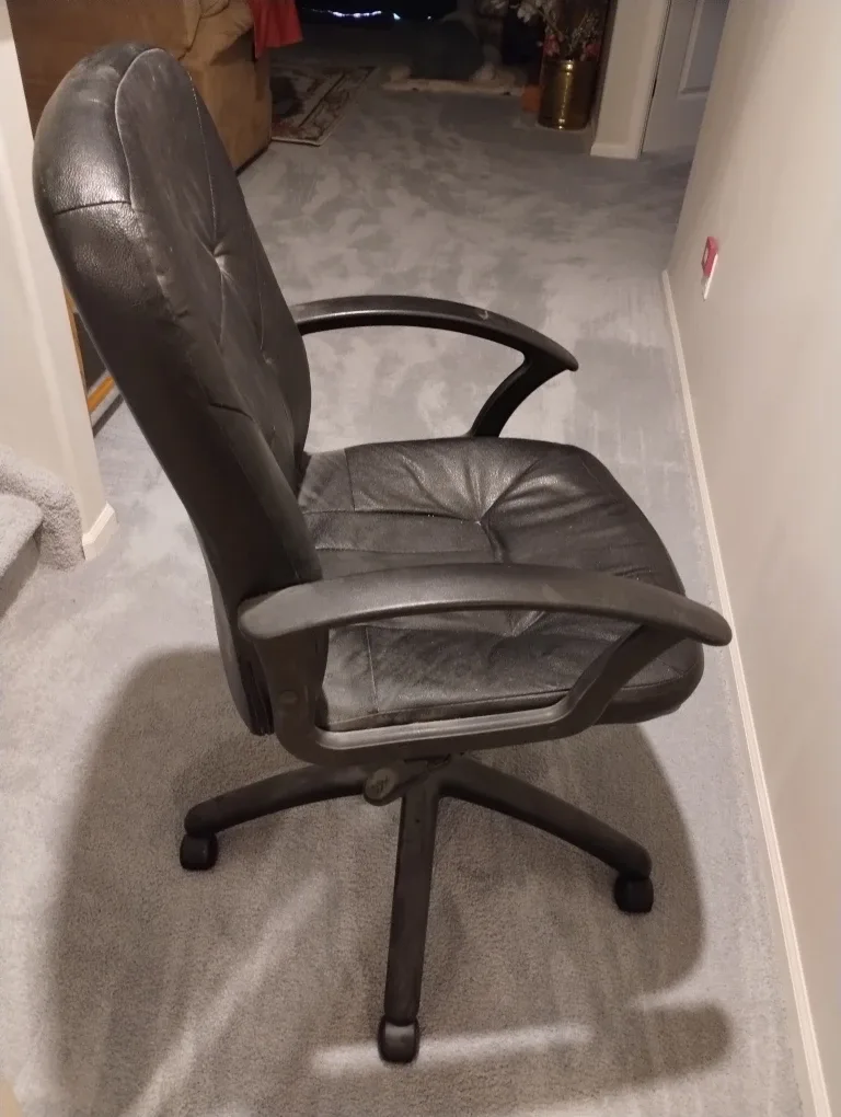 Black Vinyl  Office Chair