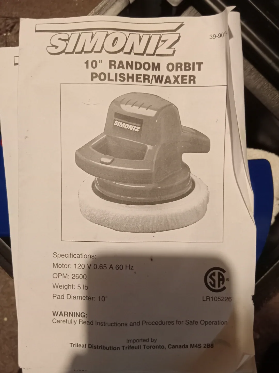 Simoniz 10" Random Orbit Polisher/Waxer image indicator(4)