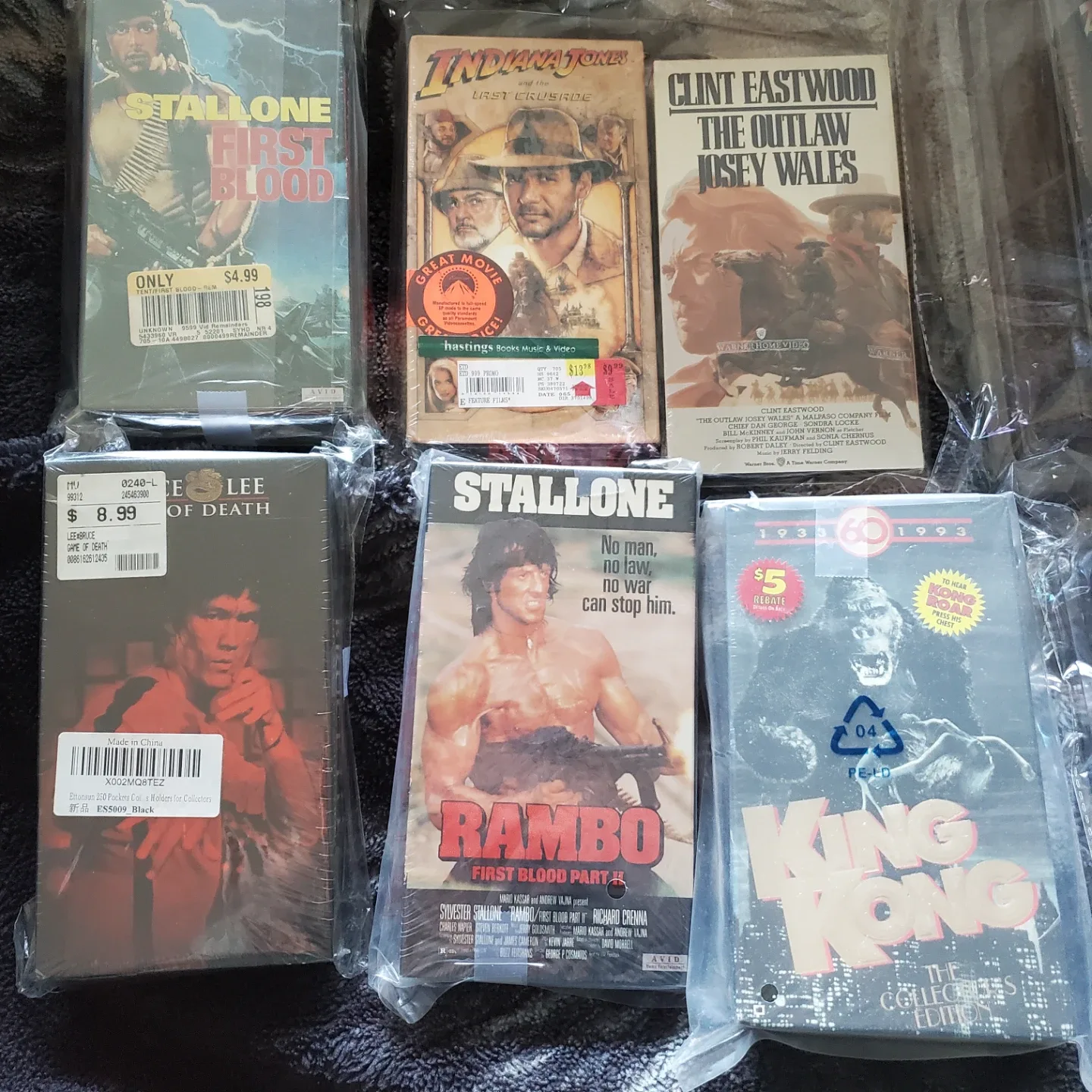 Sealed VHS Tapes - Stallone, Eastwood, More image indicator(2)
