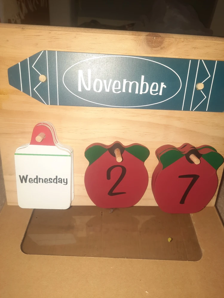 Wooden Perpetual Calendar #teacher - photo 3