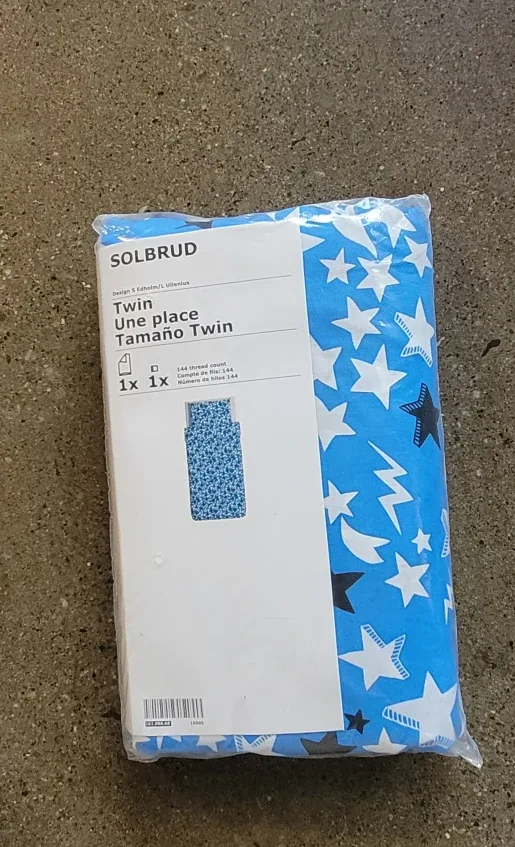 New IKEA SOLBRUD Twin Duvet Cover Set