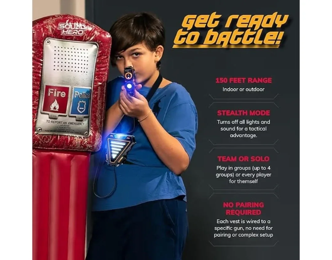 Rechargeable Laser Tag Set of 4 For Kids,  Teens, Adults image indicator(9)