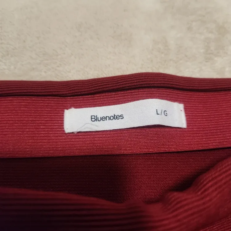 Bluenotes Burgundy Ruffle Skirt image indicator(2)