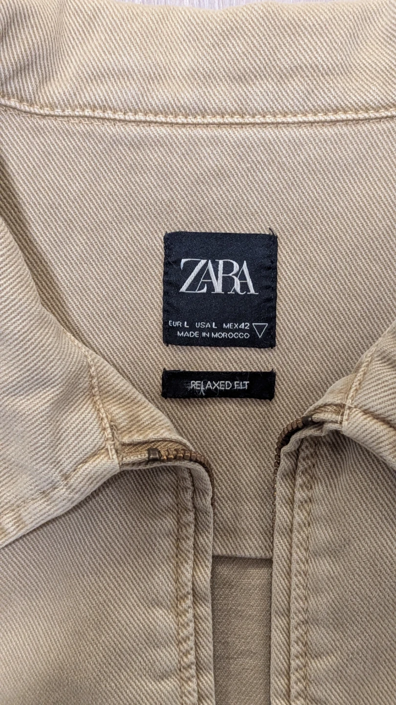 Zara Relaxed Fit Beige Jacket - Size L - photo 2