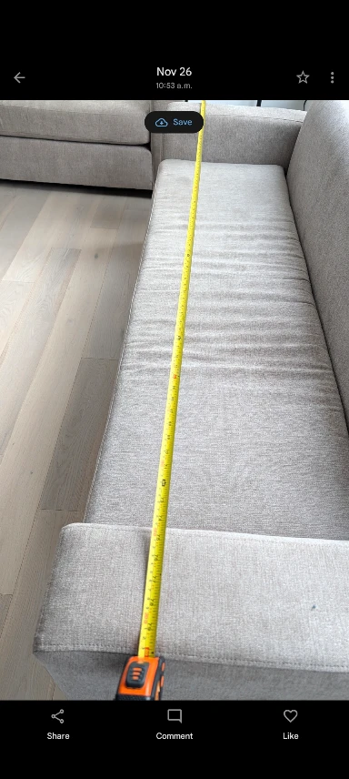 Grey Sofa - 80" Length - photo 2