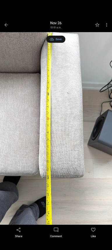 Grey Sofa - 80" Length - photo 4