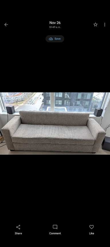 Grey Sofa - 80" Length