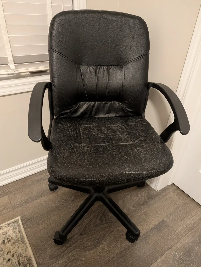 Black Office Desk with 2 Drawers AND CHAIR image indicator(3)