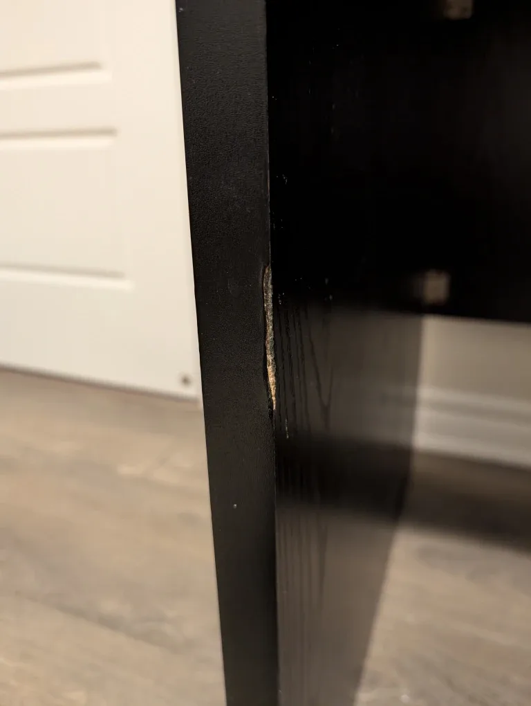 Black Office Desk with 2 Drawers AND CHAIR image indicator(5)