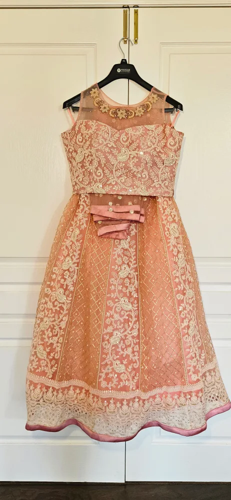 Peach Embroidered Lehenga Choli Set image indicator(2)