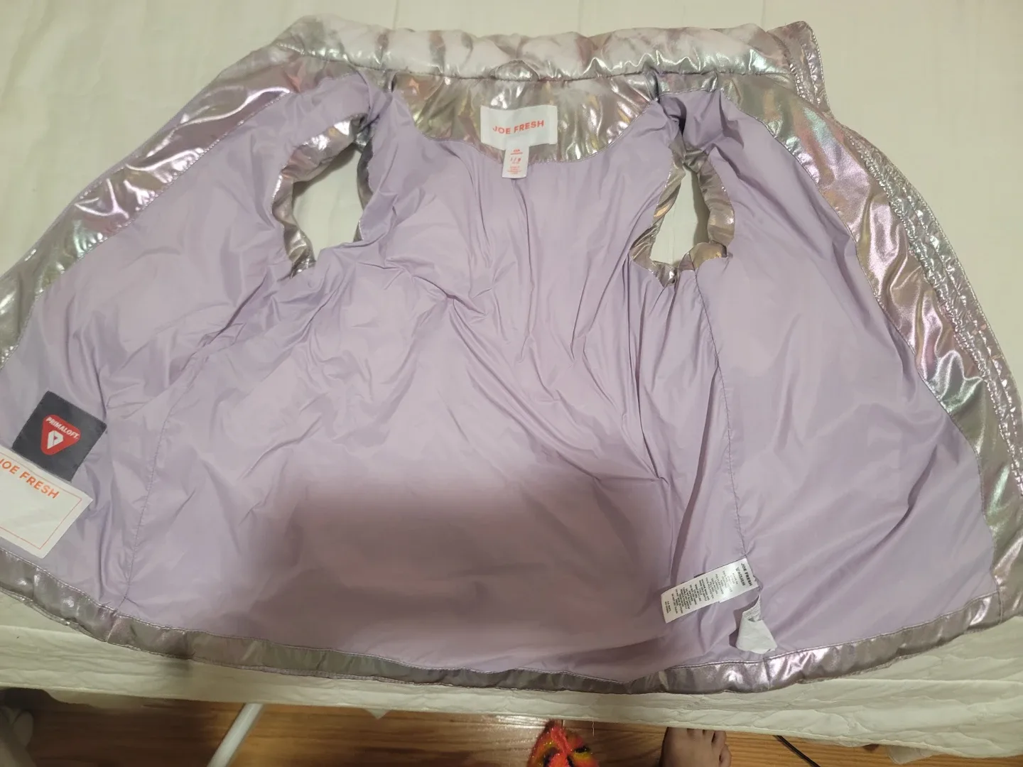 Joe Fresh Silver Puffer Vest - Size 7/8 image indicator(2)