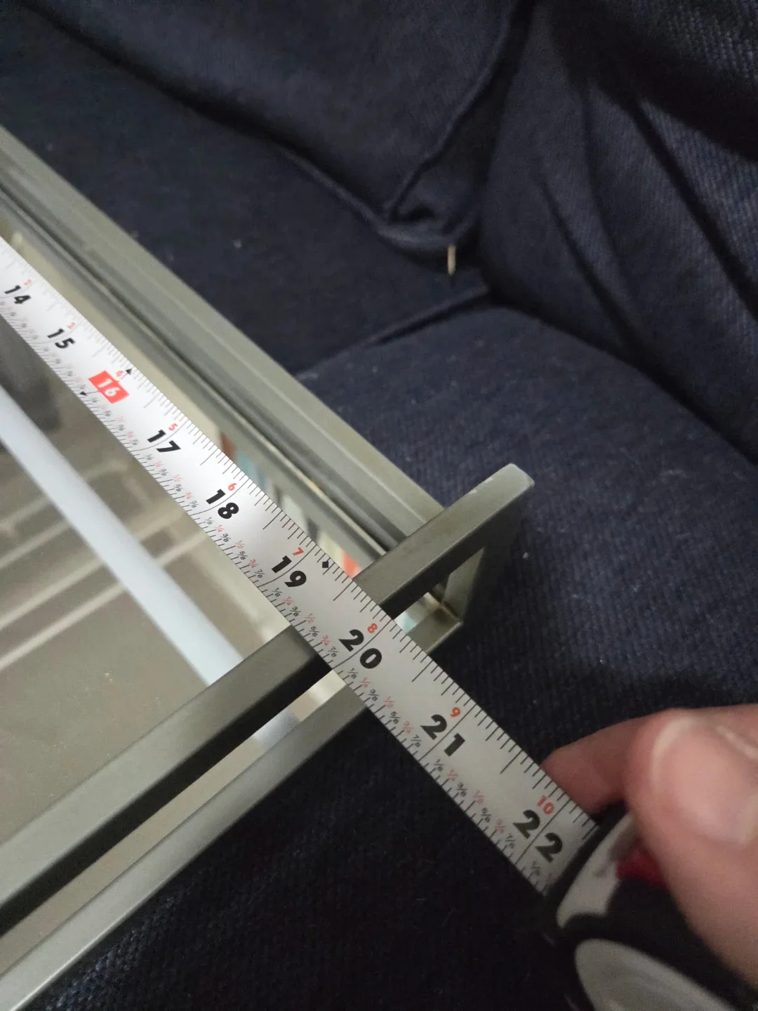 Silver Metal & Mirrored Tray 20"x14" image indicator(3)