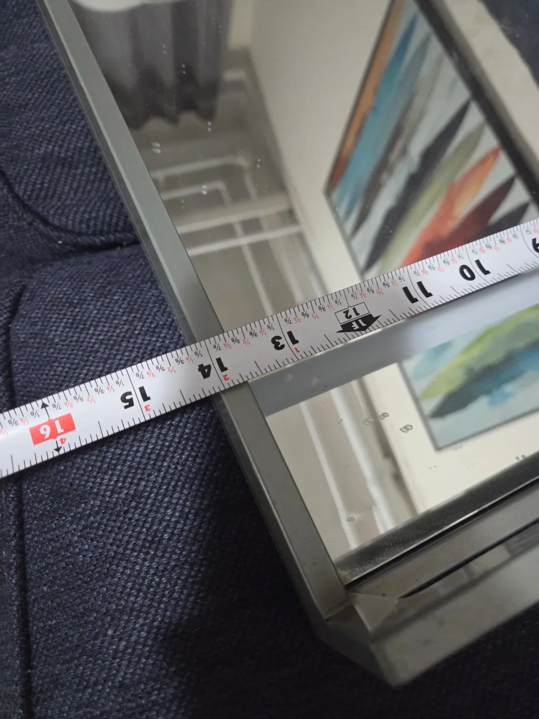 Silver Metal & Mirrored Tray 20"x14" image indicator(4)