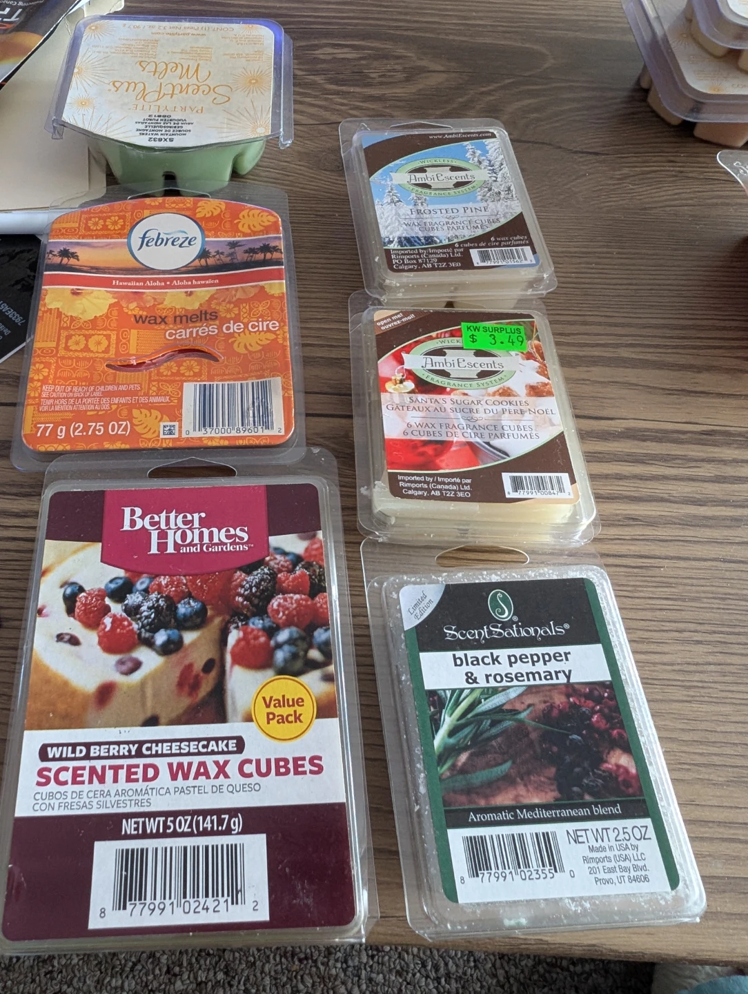 Variety of Scented Wax Melts