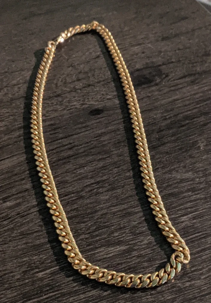 Gold-toned Curb Chain Necklace