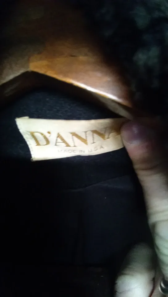 D'Anna Black 100% Wool Coat with Faux Fur Trim image indicator(4)