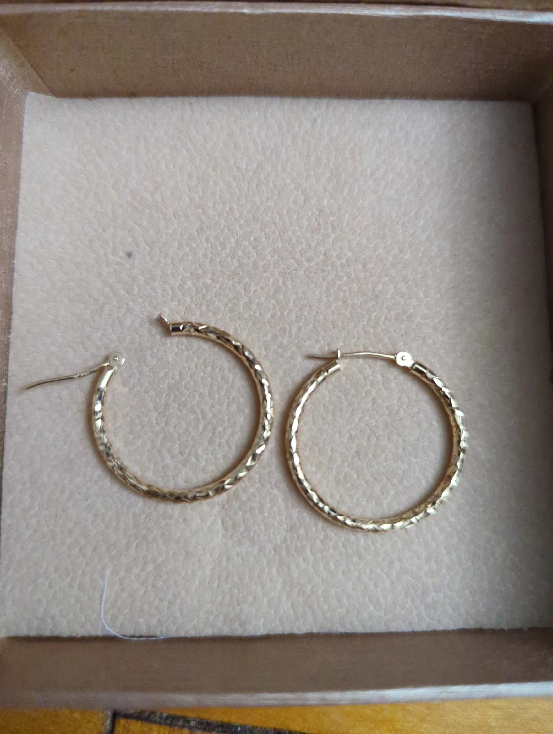 14k Solid Real Gold Hoop Earrings