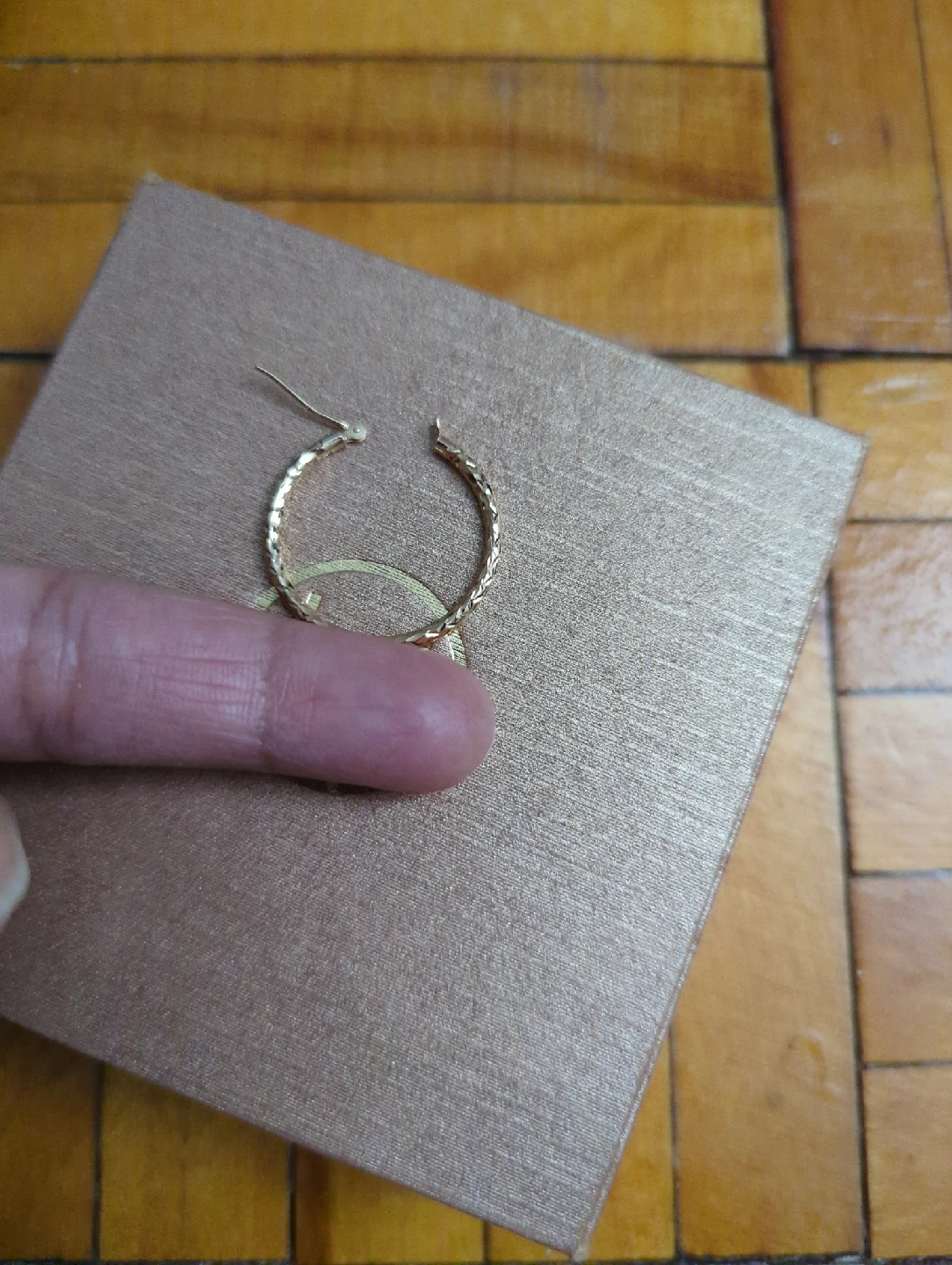 14k Solid Real Gold Hoop Earrings - photo 2