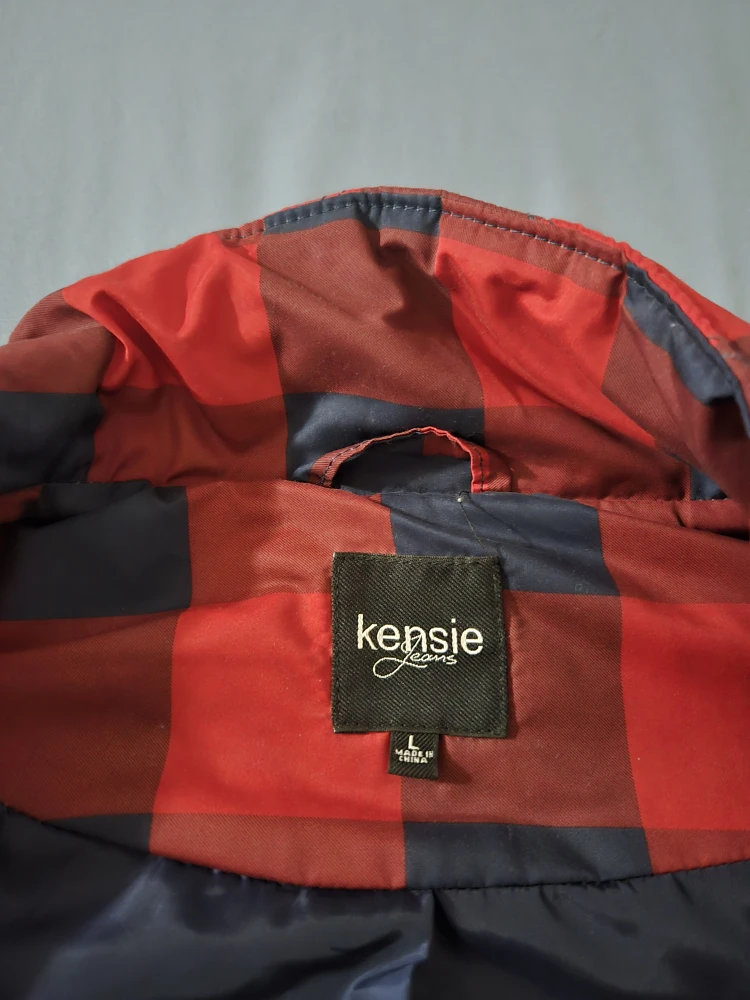 Kensie Jeans Red & Black Buffalo Plaid Vest - Size L - photo 2